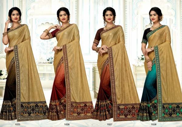 Kalista Twinkle 3 Latest Designer Party Wear Vichitra Silk Saree Collection  
